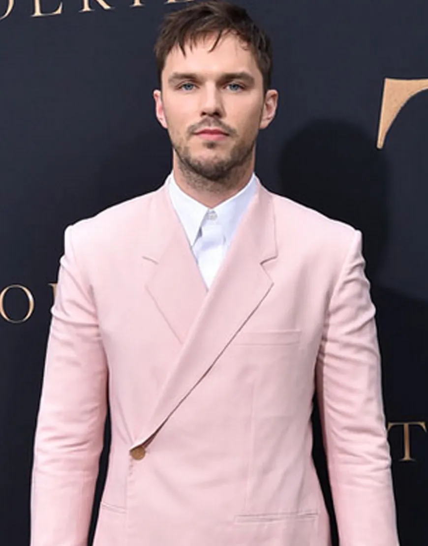 Tolkien Premiere Nicholas Hoult Blazer Coat | Men's Pink Blazer Suit Coat 